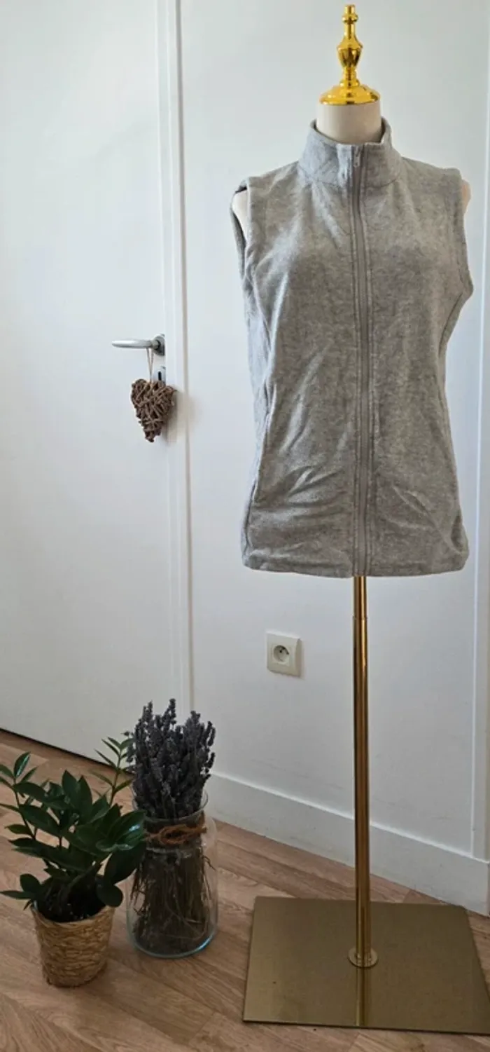 Gilet sans manche gris Tissaïa taille L - photo numéro 2