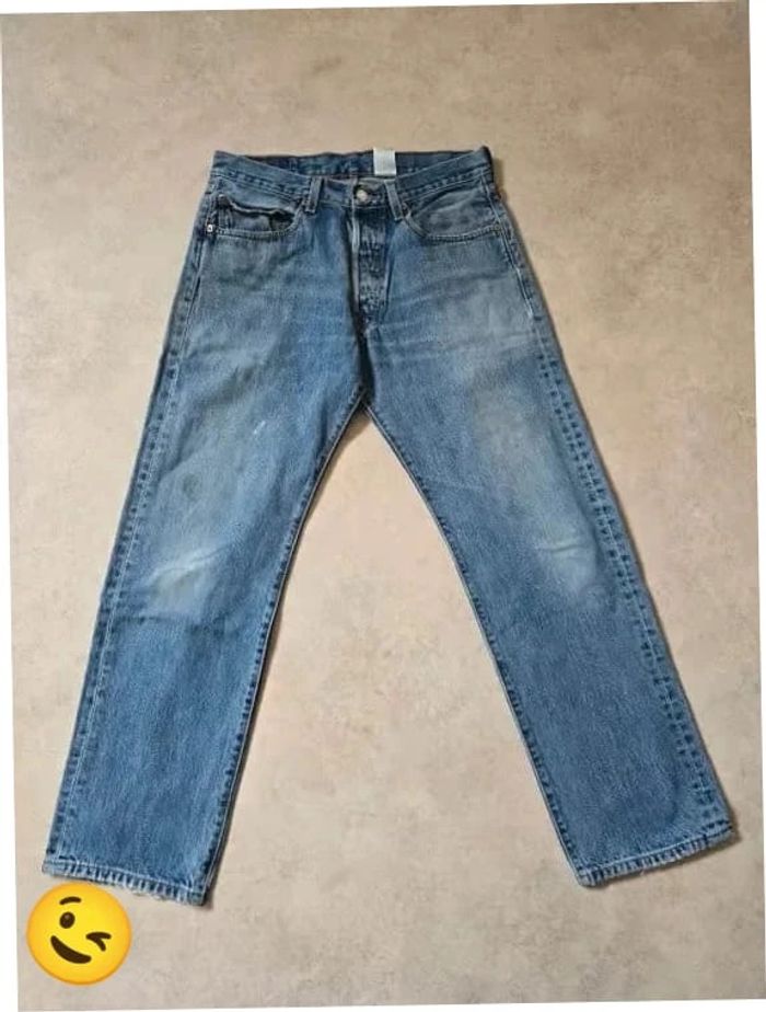 Jeans Levi's 501 W32 FR42 L30 coupe droite bleu Homme Men pan423b - photo numéro 3