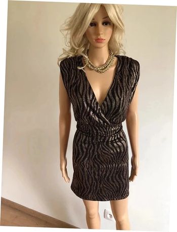 Robe imprimée pailletée neuve sans manches Morgan taille 40 (valeur 55€)