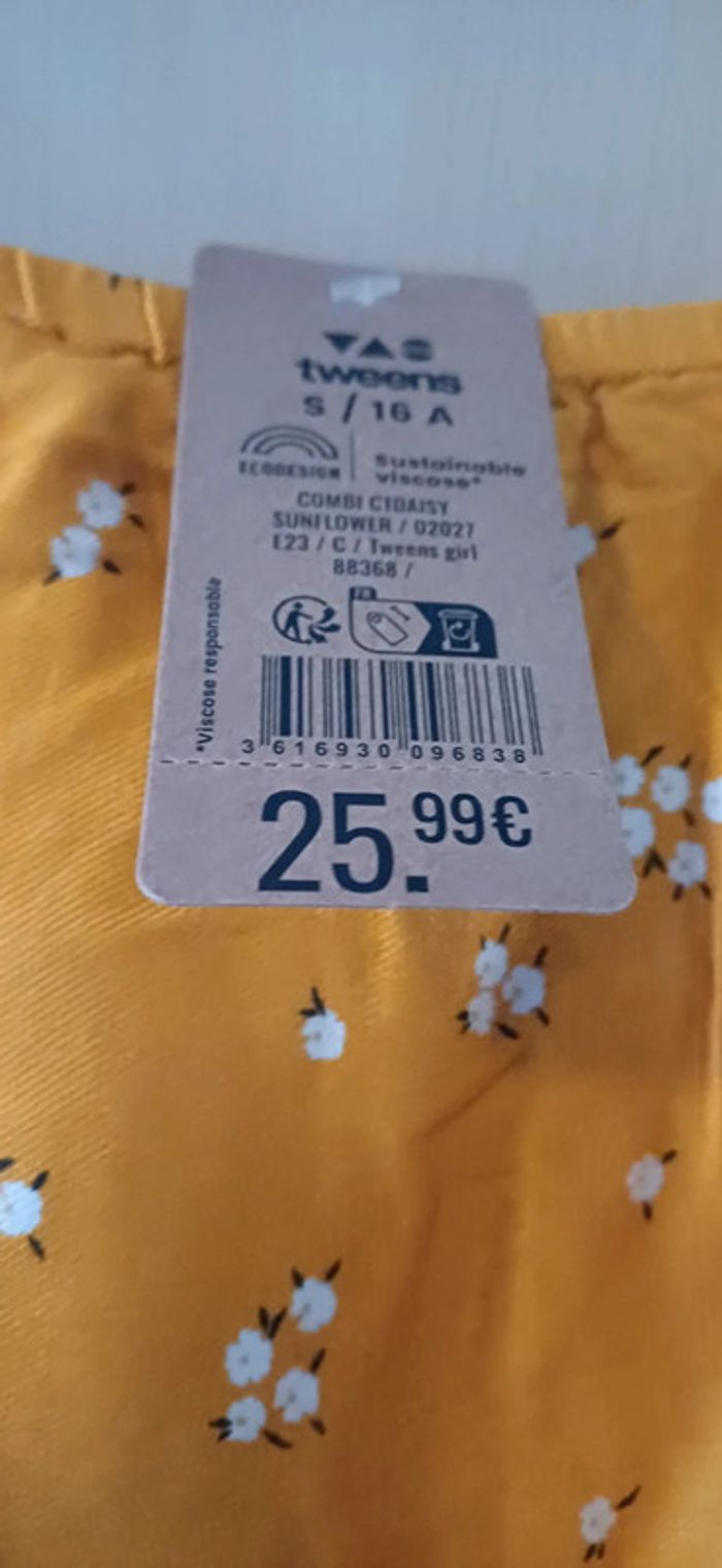 Combishort fille en viscose taille 16 ans avec étiquette - photo numéro 2
