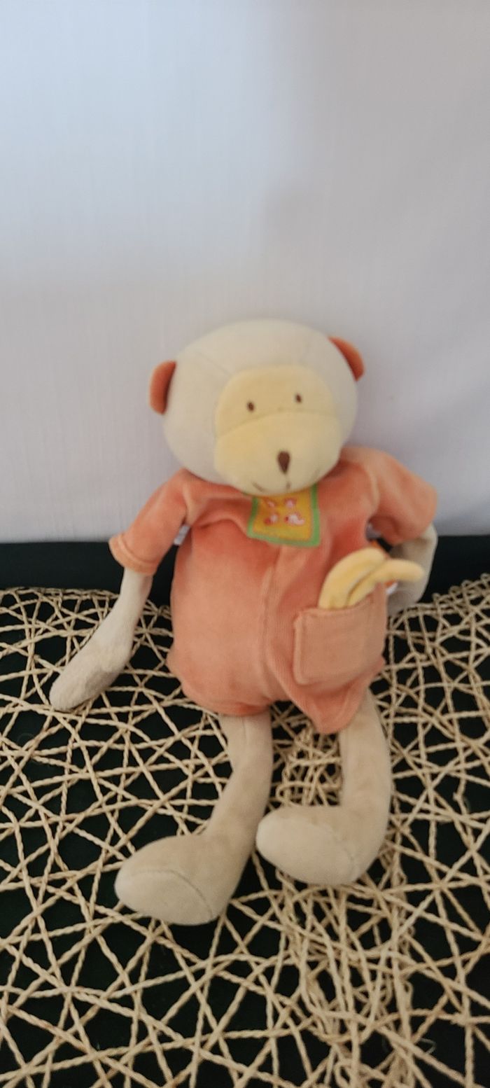 Doudou musical singe les Loustics orange MOULIN ROTY - photo numéro 5