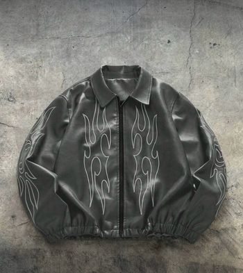 Vestes / Blousons aviateur décontracté | motif « Flammes »