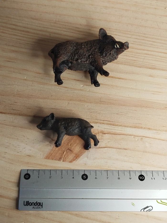 Figurine sanglier et marcassin Animal de la forêt - photo numéro 5