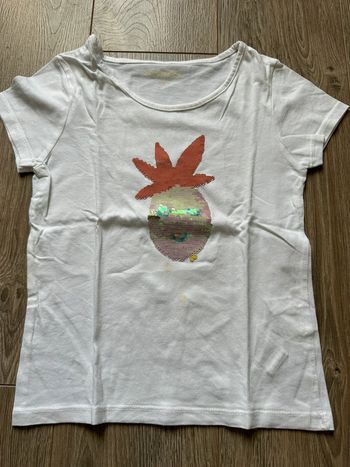 T-shirt avec perles réversibles