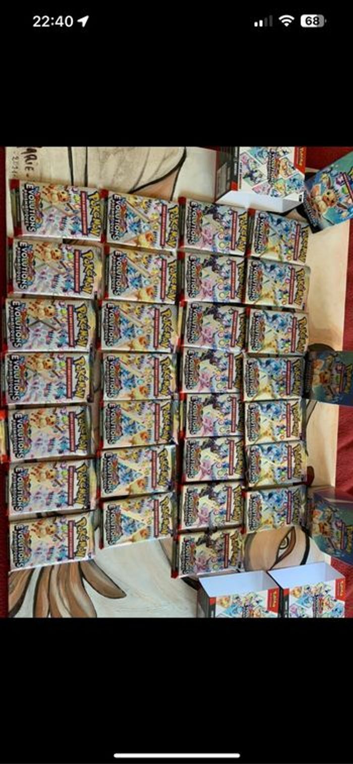 Lot de booster Pokémon ouvert ev8.5 évolution prismatique - photo numéro 4