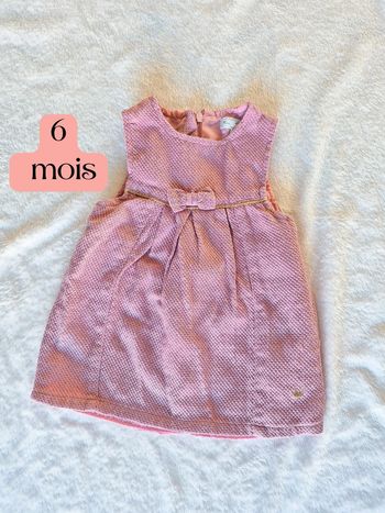 Robe rose et doré 6 mois