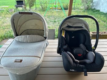 Poussette trio Joie aeria + ramble oyster + IGemm 2 Shale