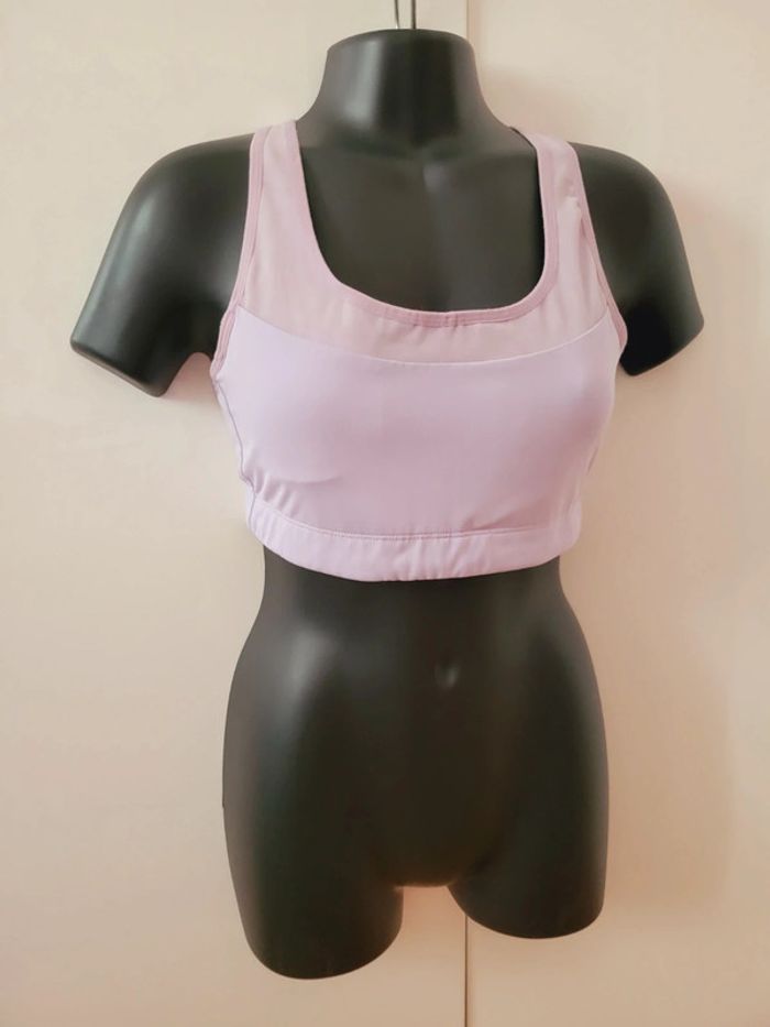 Haut sport brassière top Crivit violet lavande renforts poitrine taille M 38 - photo numéro 2