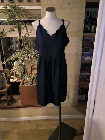 Robe à bretelles bleue marine shein taille 46