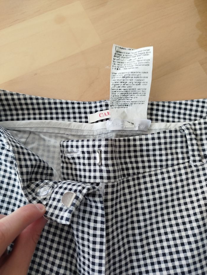 Pantalon à carreaux noir et blanc 
Camaïeu 
Taille XS - photo numéro 5
