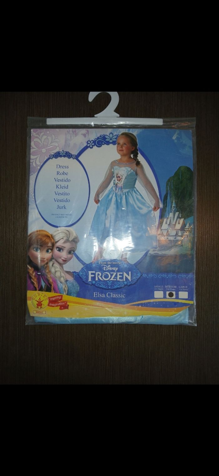 Déguisement robe fille disney la reine des neiges 5/6 ans