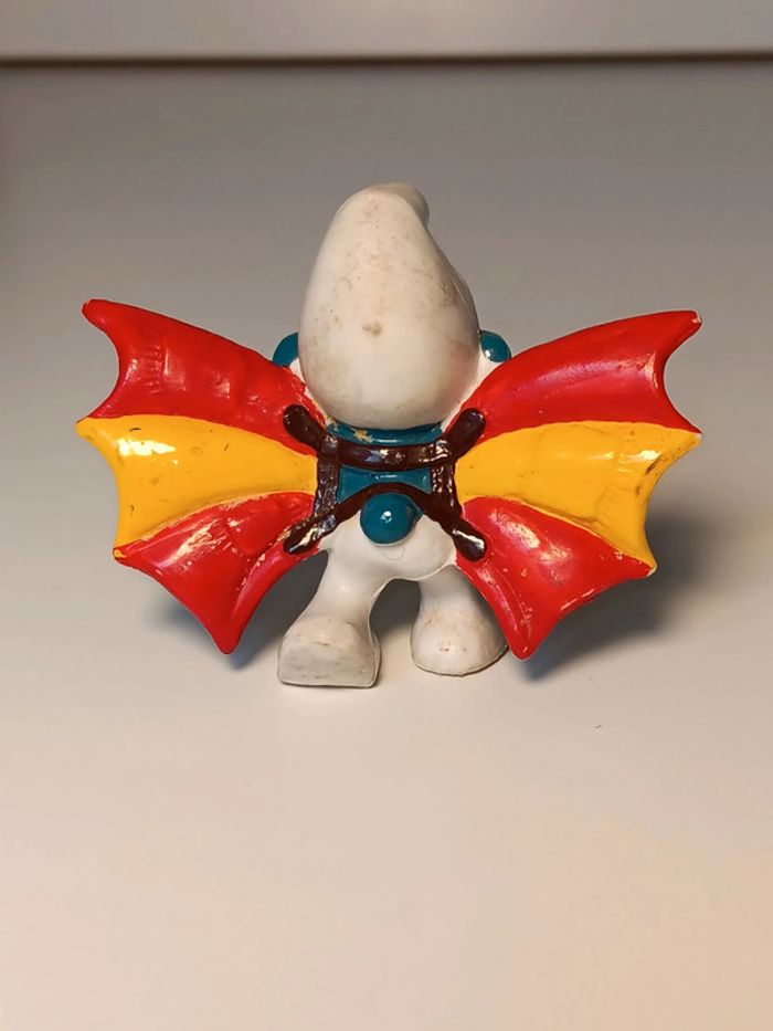 Figurine vintage schleich 1978 peyo Schtroumpf ailes volante made in hong kong - photo numéro 3