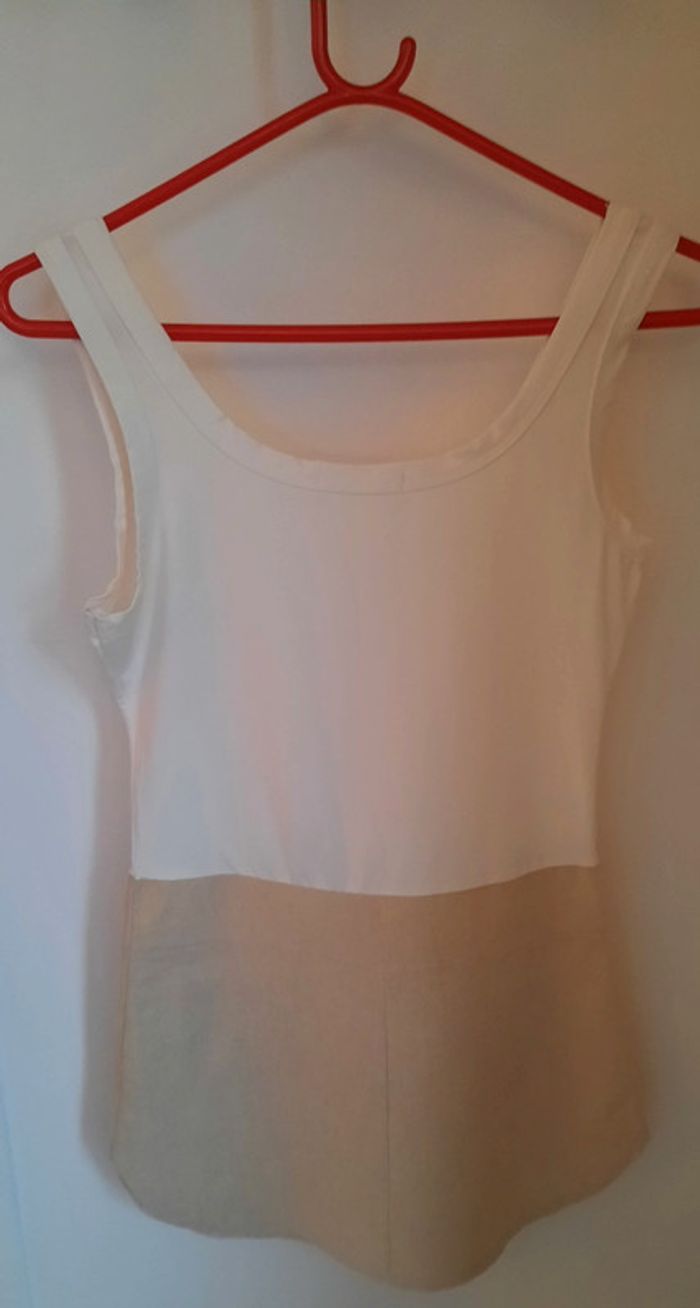 Robe d'été blanche et beige - photo numéro 2