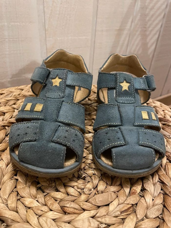 Sandales cuir bleu - Citrouille et compagnie - P30 - photo numéro 3
