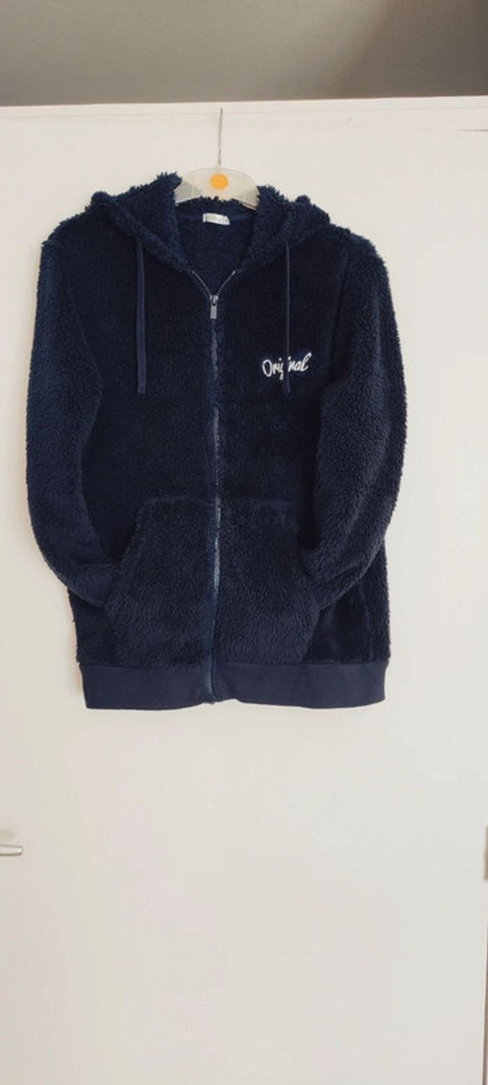 Veste polaire d'intérieur à capuche homme S