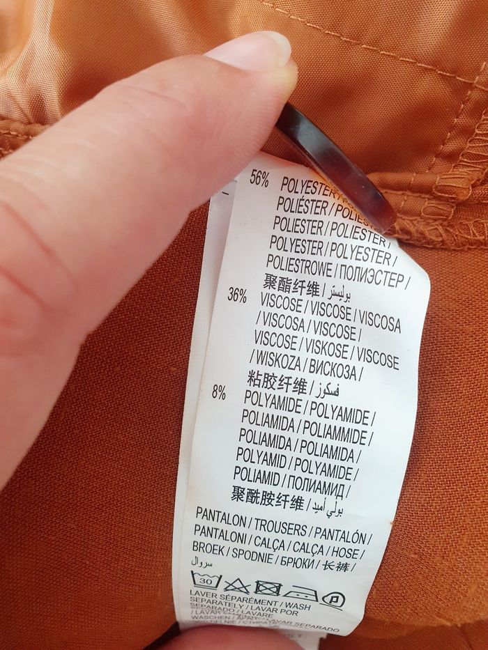 Pantalon large raccourci marron Kiabi T. S - photo numéro 6