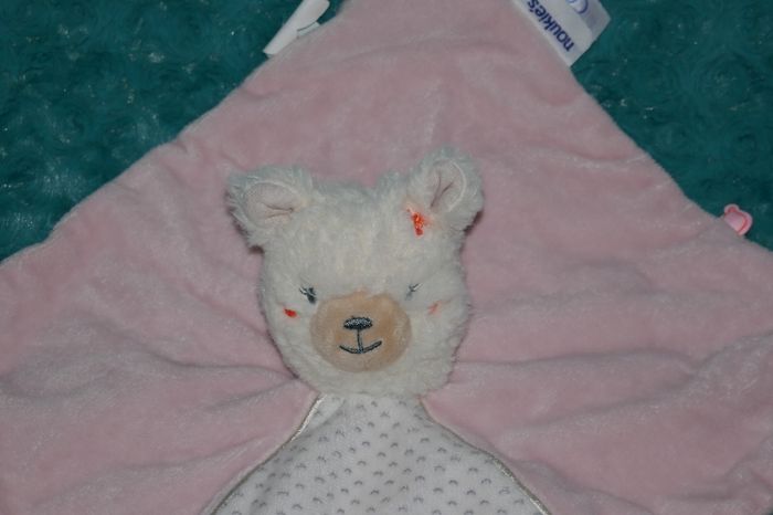 Doudou plat lama rose blanc Noukie's 🦙 tbe - photo numéro 2