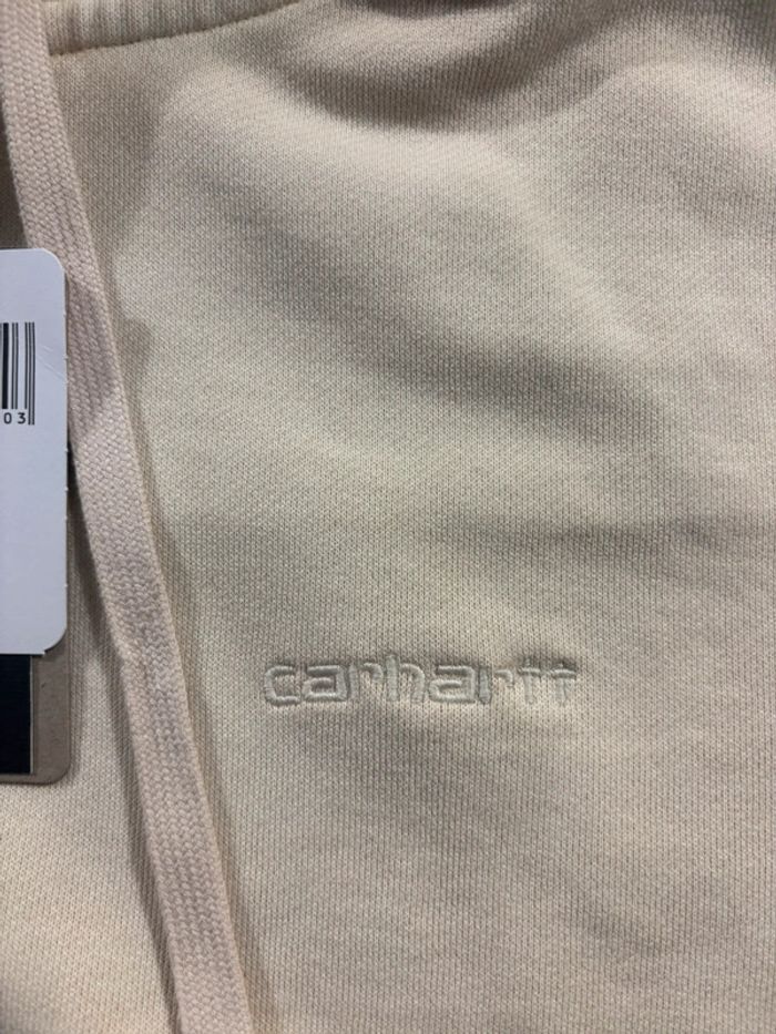 Pull à capuche Carhartt / Hooded Marfa Sweat Beige Taille S neuf avec étiquette - photo numéro 2