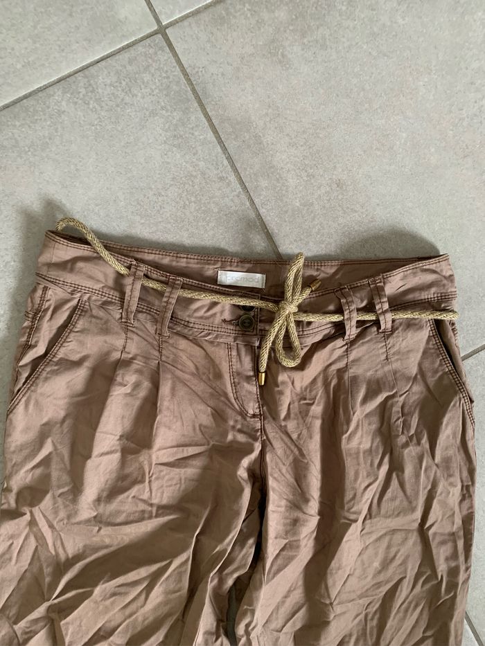 Pantalon marron et doré Promod taille 40 - photo numéro 3