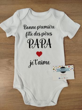 Body mixte première fête des pères papa je t'aime