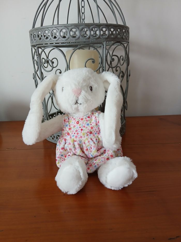 Pommette:Peluche Miss Lapinou *robe fleurie - photo numéro 8