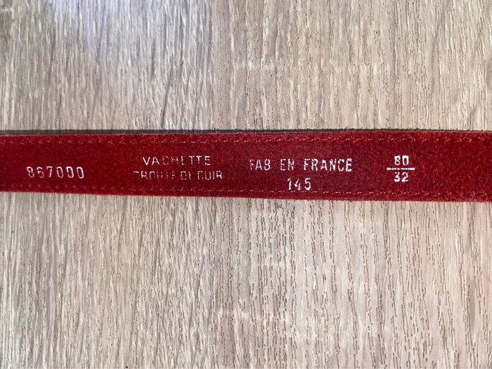 Ceinture en cuir rouge - photo numéro 5