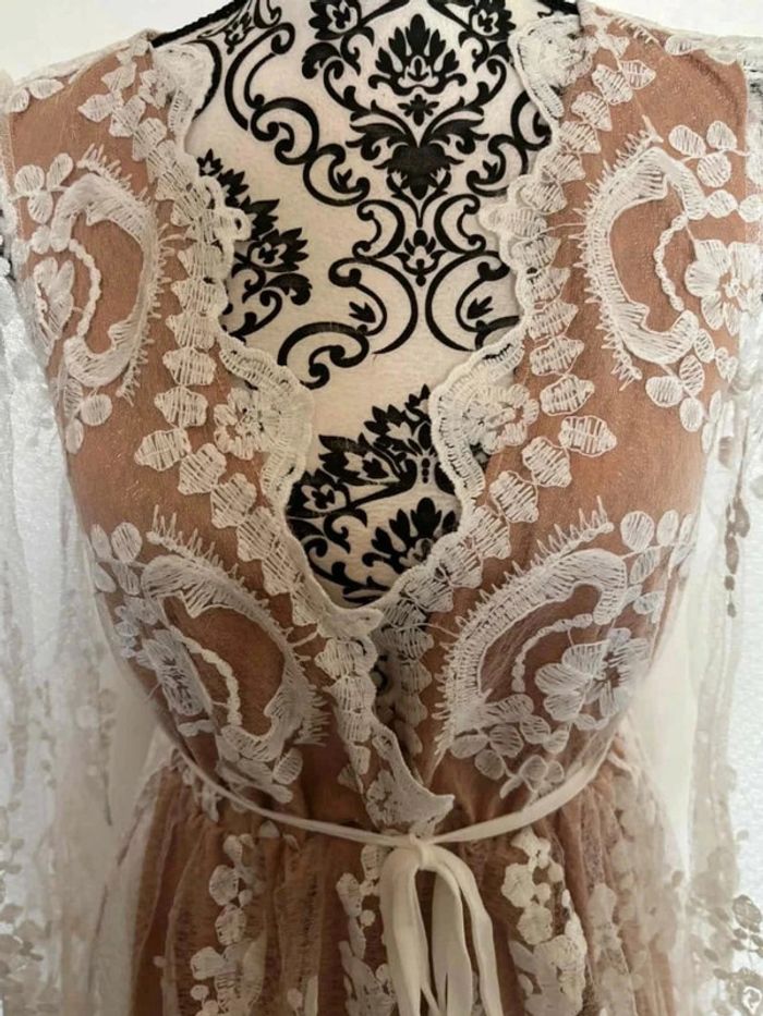 Robe courte en dentelle blanche 36 - photo numéro 5