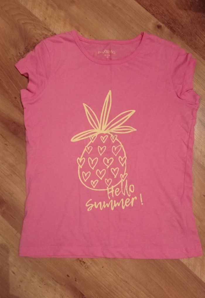 T-shirt fantaisie fille, In Extenso, taille 10 ans NEUF