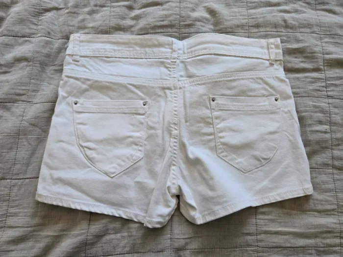 Short en jeans blanc Spot - photo numéro 2