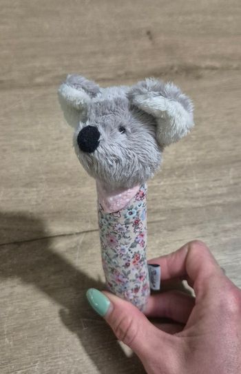 Hochet pouet souris en tissus