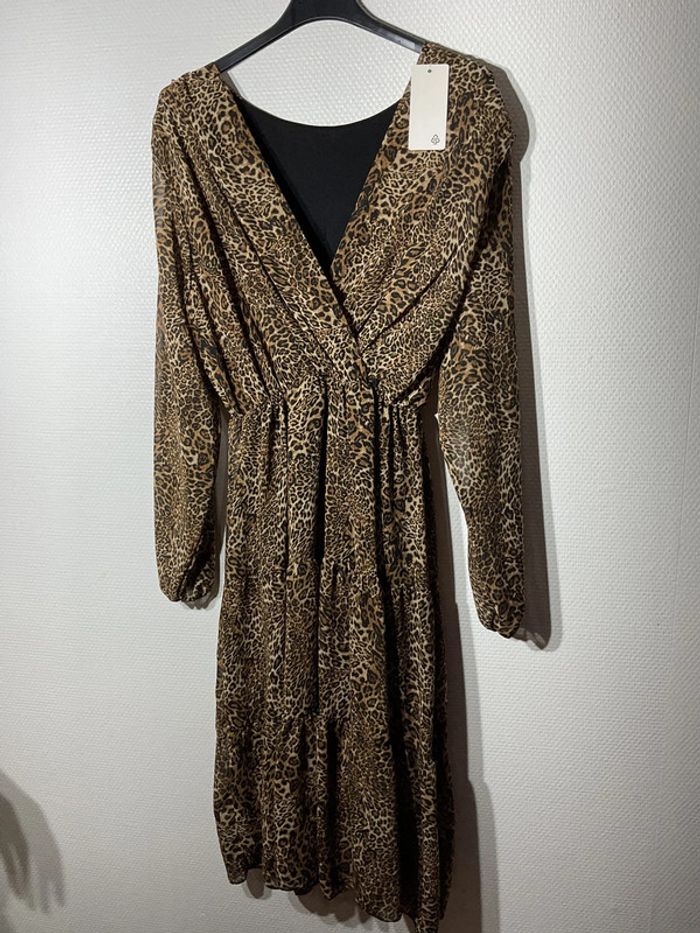 Robe léopard femme taille unique (38-42) - just me - neuve avec étiquette