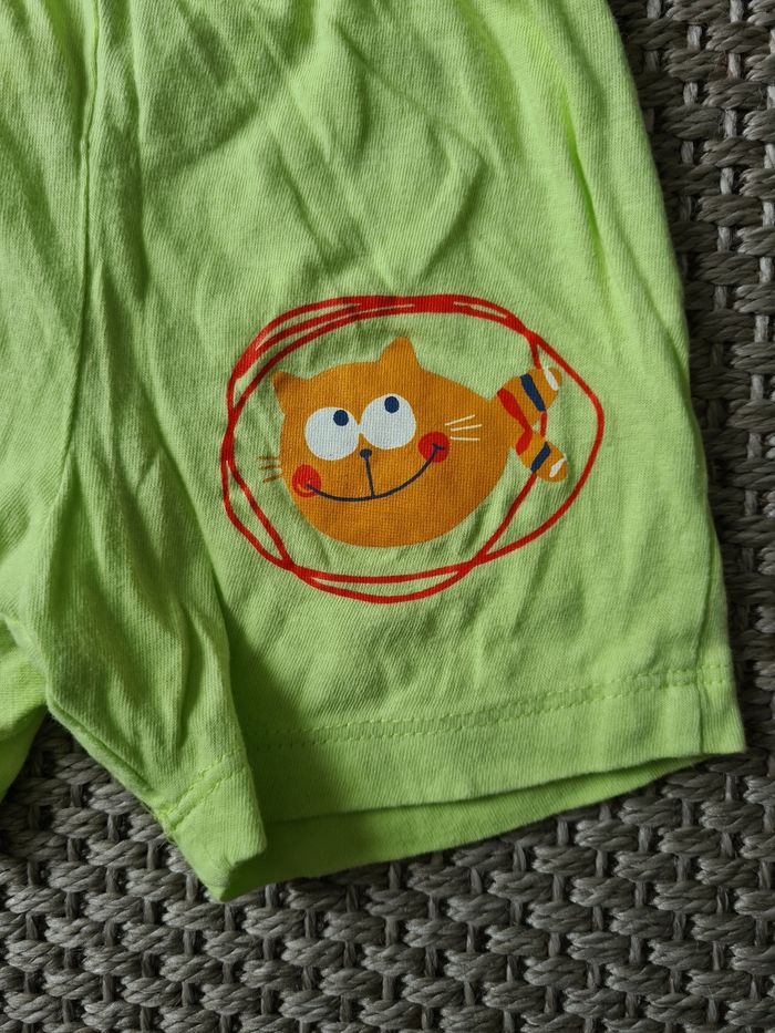 Lot de 2 shorts mixtes vert anis - 12 mois - photo numéro 4