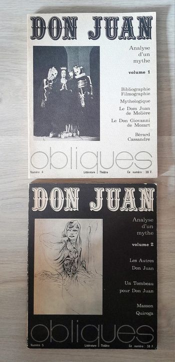 Don Juan analyse d'un mythe volume 1 et 2