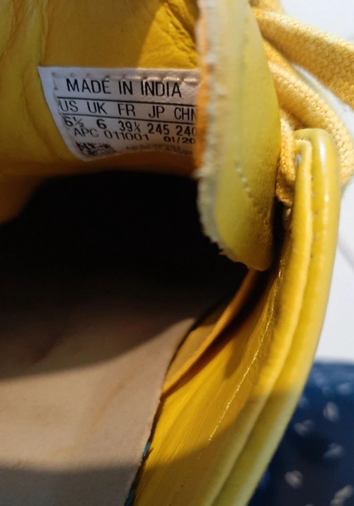 chaussures de tennis adidas jaune taille 39.5 - photo numéro 5