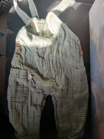 Salopette garçon verte