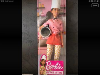 Neuf barbie chef cuisine