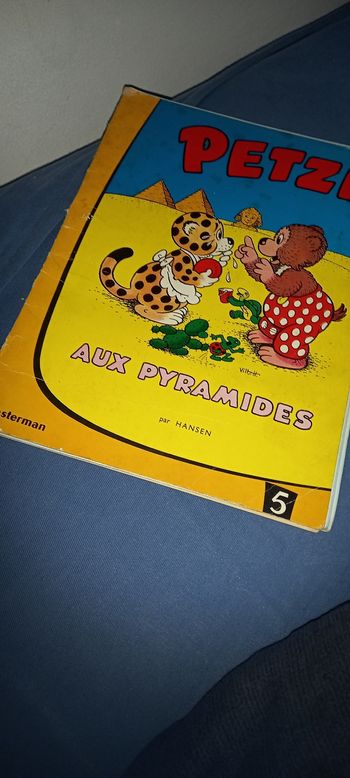 Livre petzi aux pyramides