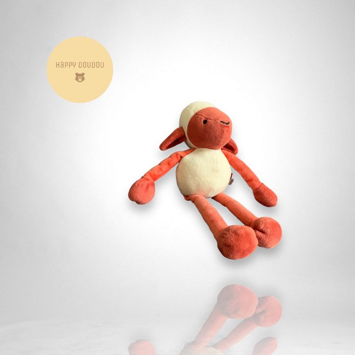 Doudou Peluche Mouton rouge et blanc Marese A394 - photo numéro 2