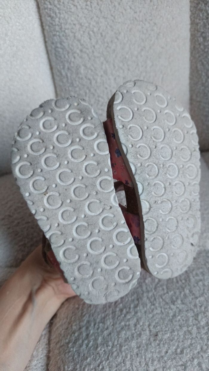 Sandale semelle liège motif fleuri taille 22 Chaussea - photo numéro 7