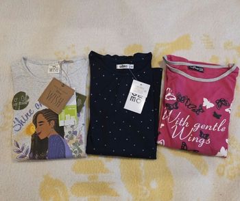 Lot t-shirts fille 10 ans