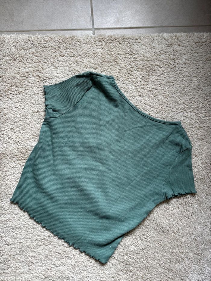 t-shirt court vert Pull&Bear taille S - photo numéro 5