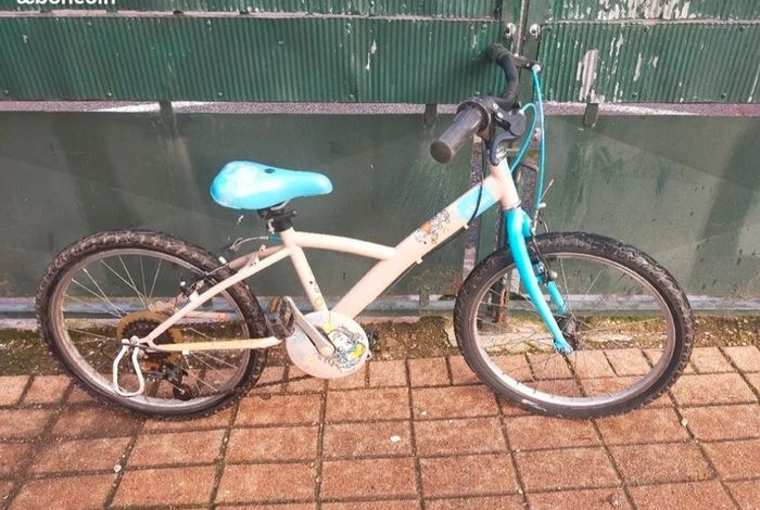 Vélo beige et bleu fille 20 pouces B'twin - photo numéro 2