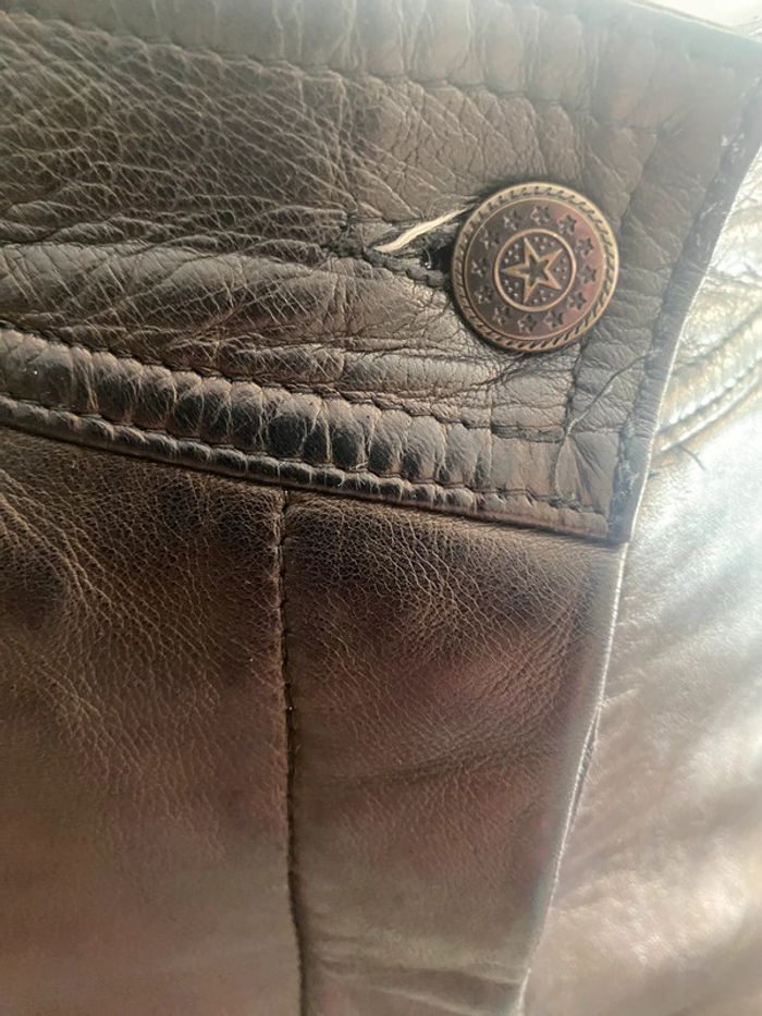 Short en cuir taille haute - photo numéro 7