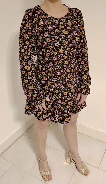 Robe fleurie manche longue 