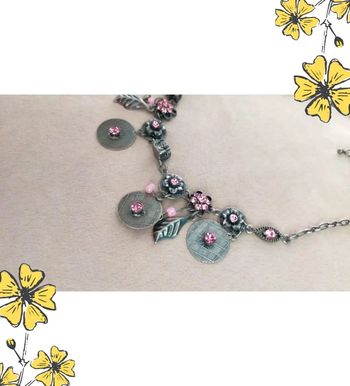 Collier vintage fleuri – Collection Nuances de Rose