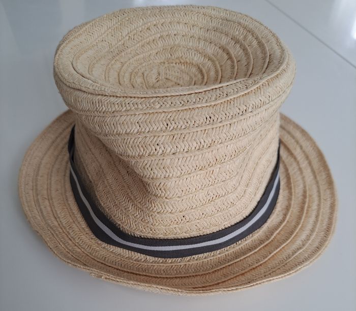 Chapeau paille bébé garçon d.48 cm BE - photo numéro 3