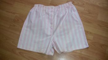 Short rayé rose et blanc Taille 38/40 Fait main