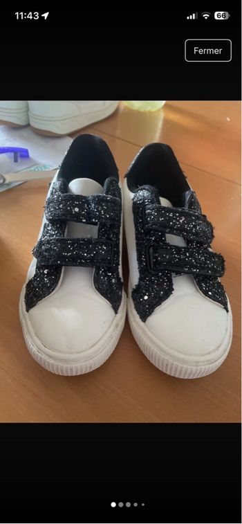 Basket blanche et noir 