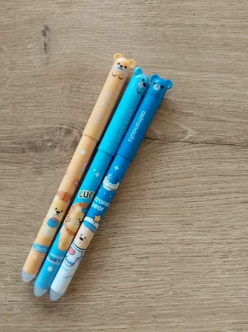 Stylo gel effaçable animaux neuf