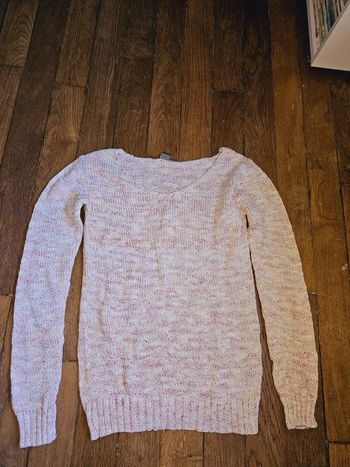 Pull tressé pailleté